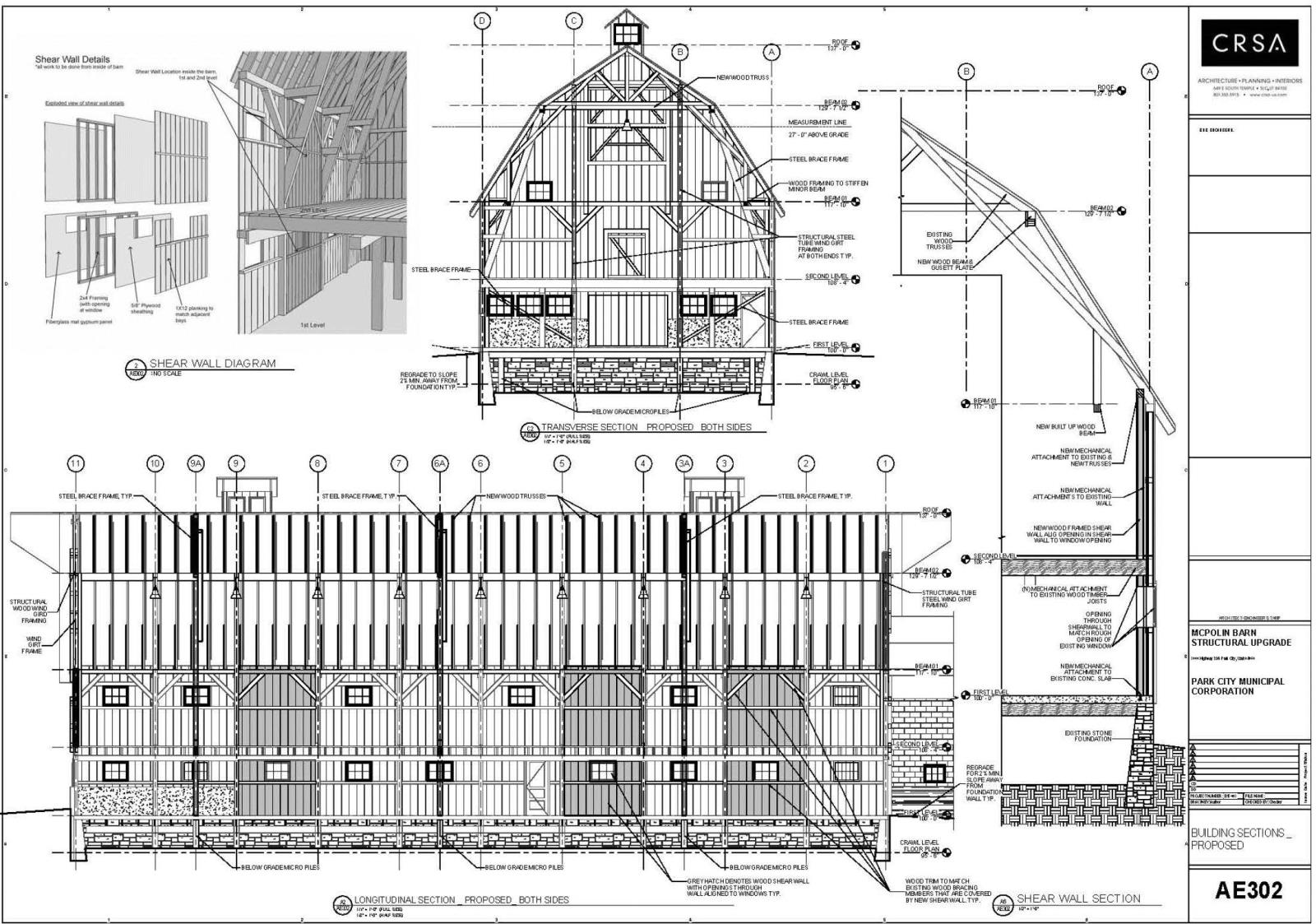 McPolin Barn Sections Drawing