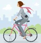 Woman on Bike