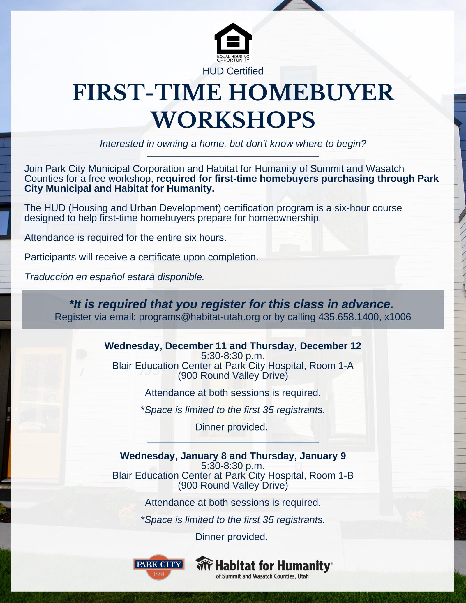 FLYER First-Time Homebuyer Workshops_2019  Ad v5