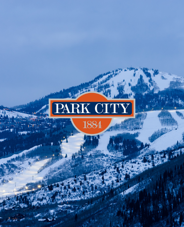 Park City Mountains with City Logo