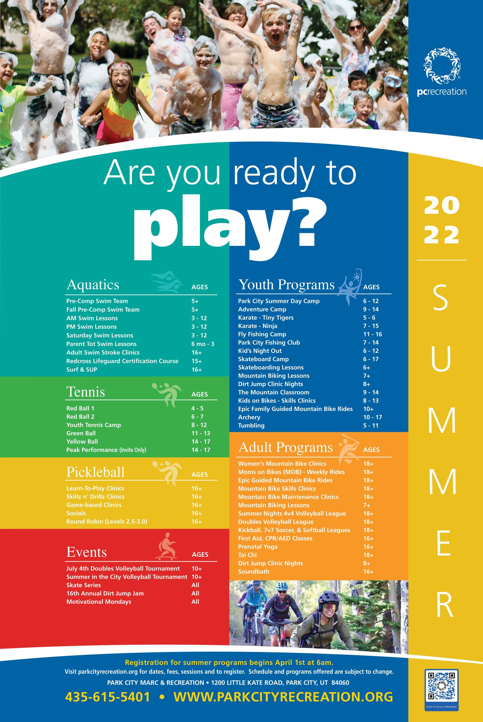 2022 Summer program brochure