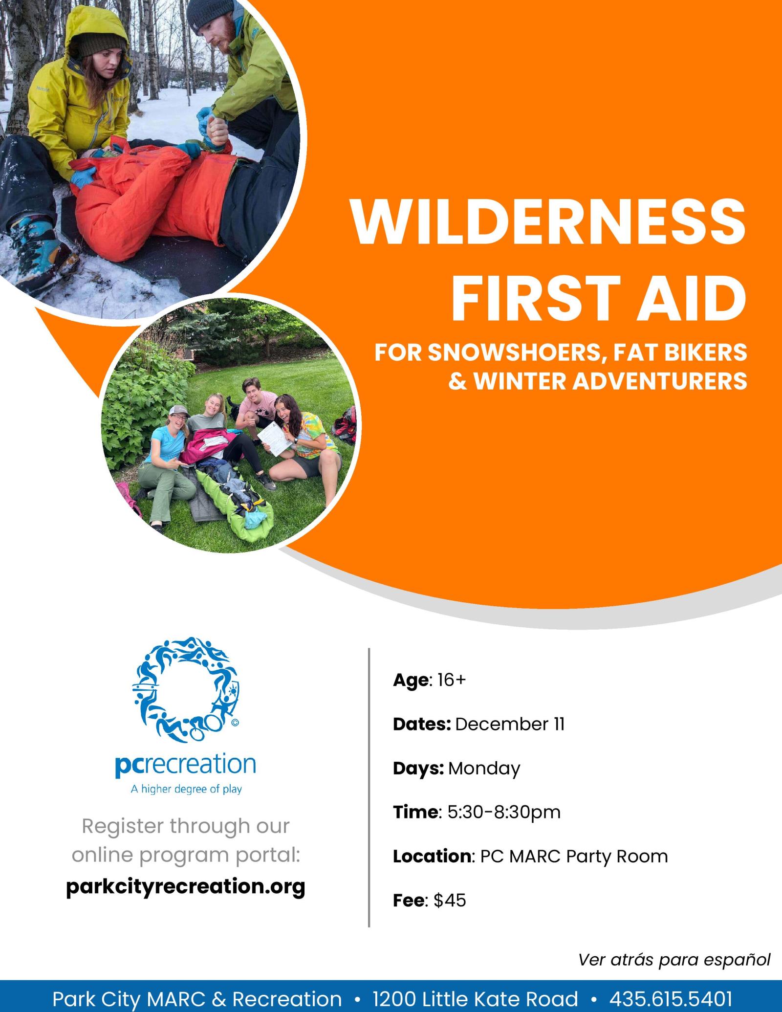 Wilderness First Aid - September 2023