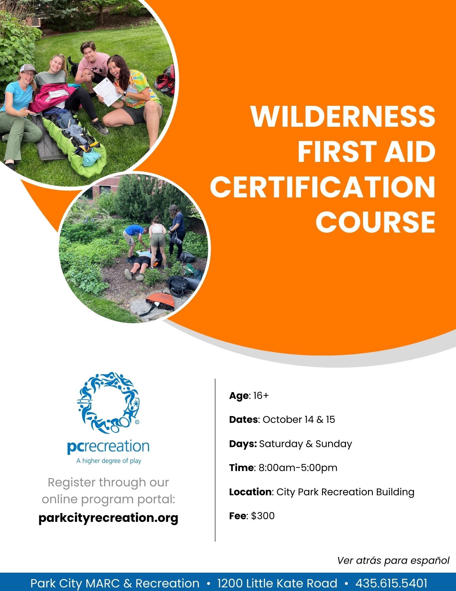 Wilderness First Aid  Certification Course