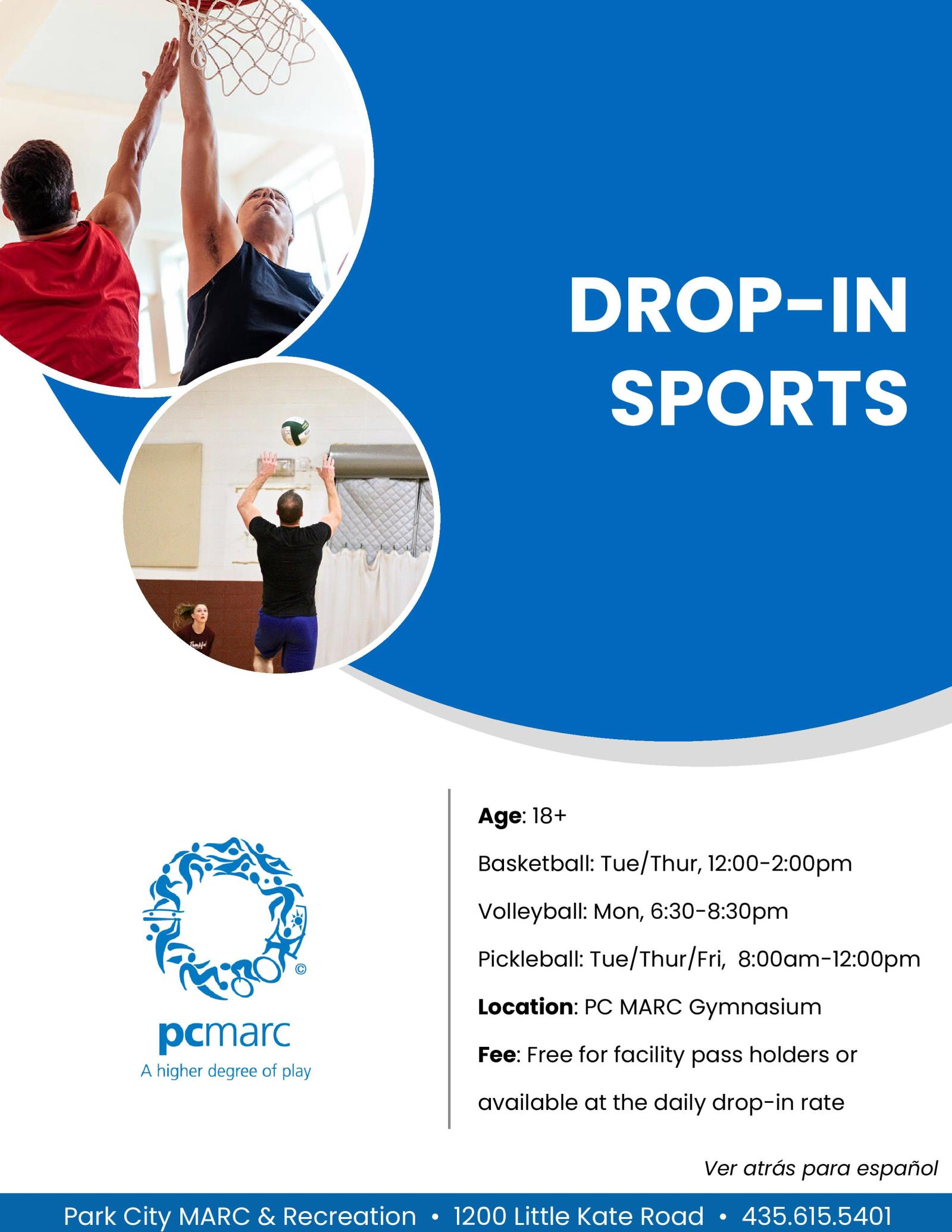 Drop-in Sports Fall & Winter 