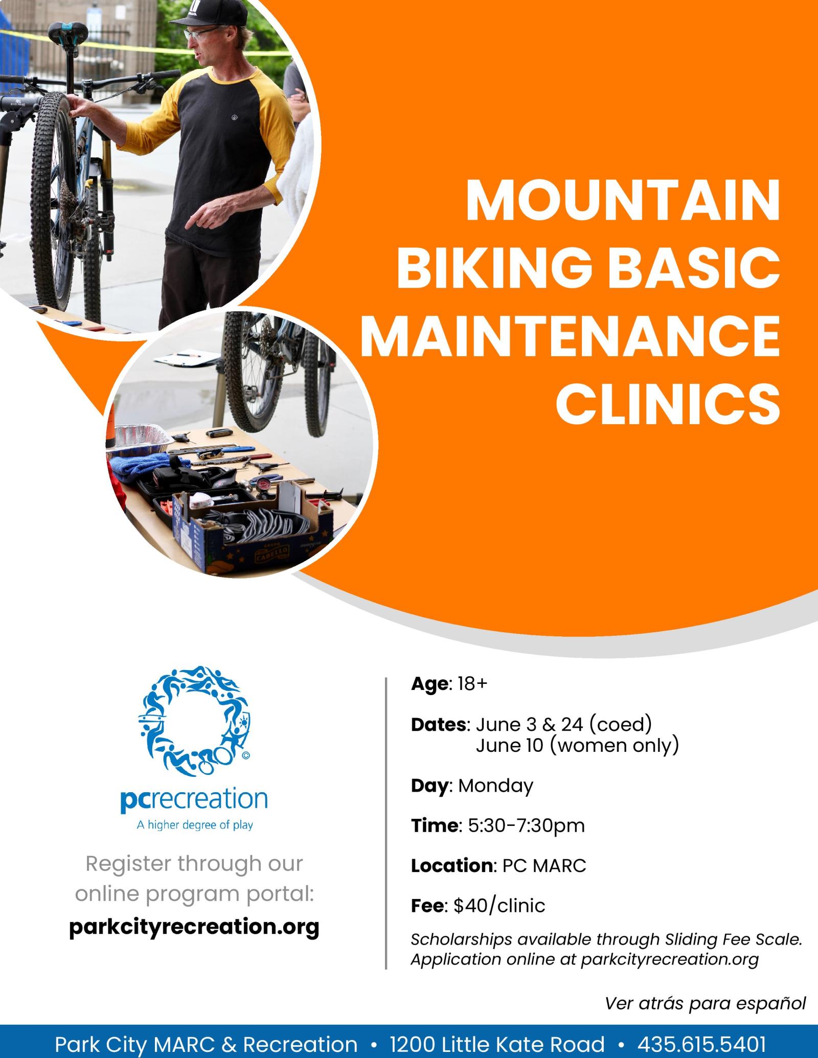 Mountain Biking - Basic Maintenance Clinics 2024 English